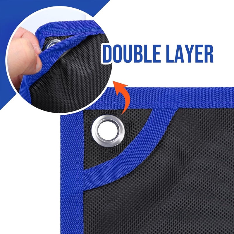 YOOFAN Wrench Roll Up Pouch – Wrench Organizer with 12+1 Pockets, Wrench Bag with Handle, Wrench Holder for Hanging, Blue – Metric - Image 4